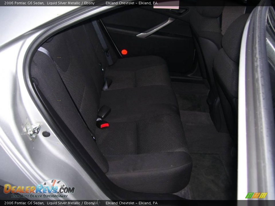 2006 Pontiac G6 Sedan Liquid Silver Metallic / Ebony Photo #20