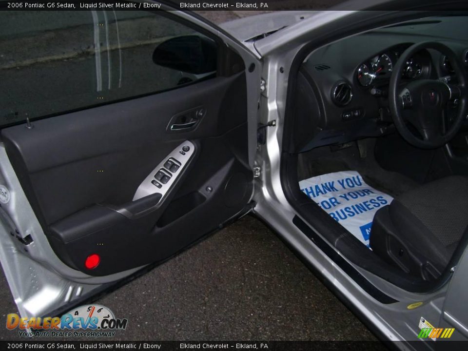 2006 Pontiac G6 Sedan Liquid Silver Metallic / Ebony Photo #26