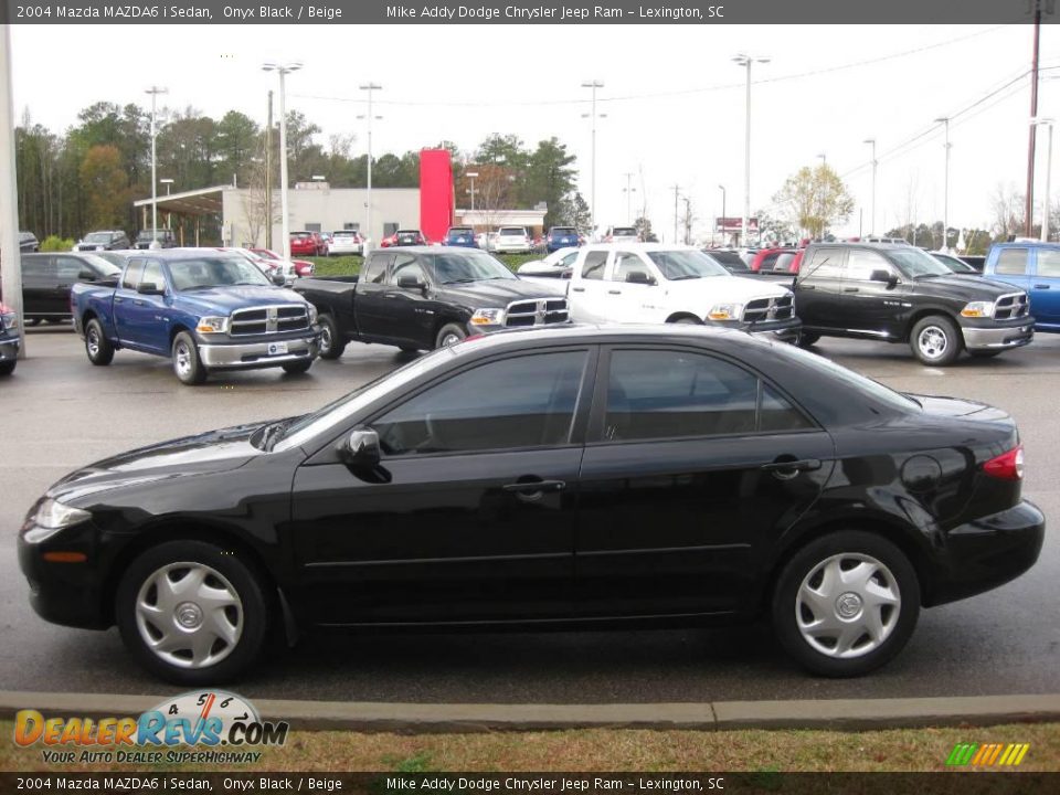 2004 Mazda MAZDA6 i Sedan Onyx Black / Beige Photo #2