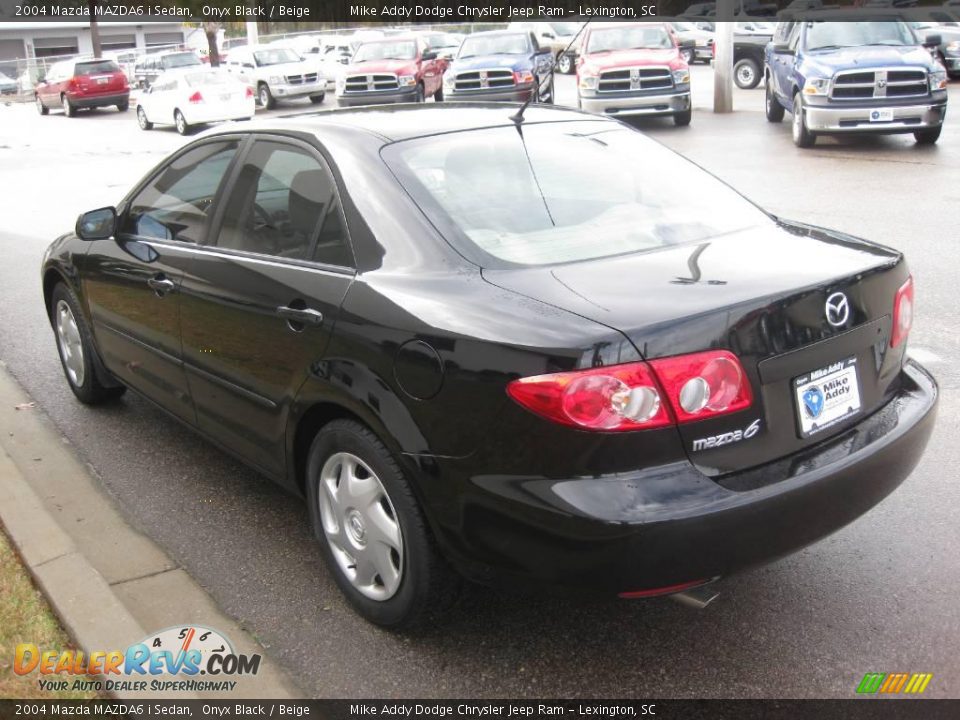2004 Mazda MAZDA6 i Sedan Onyx Black / Beige Photo #3