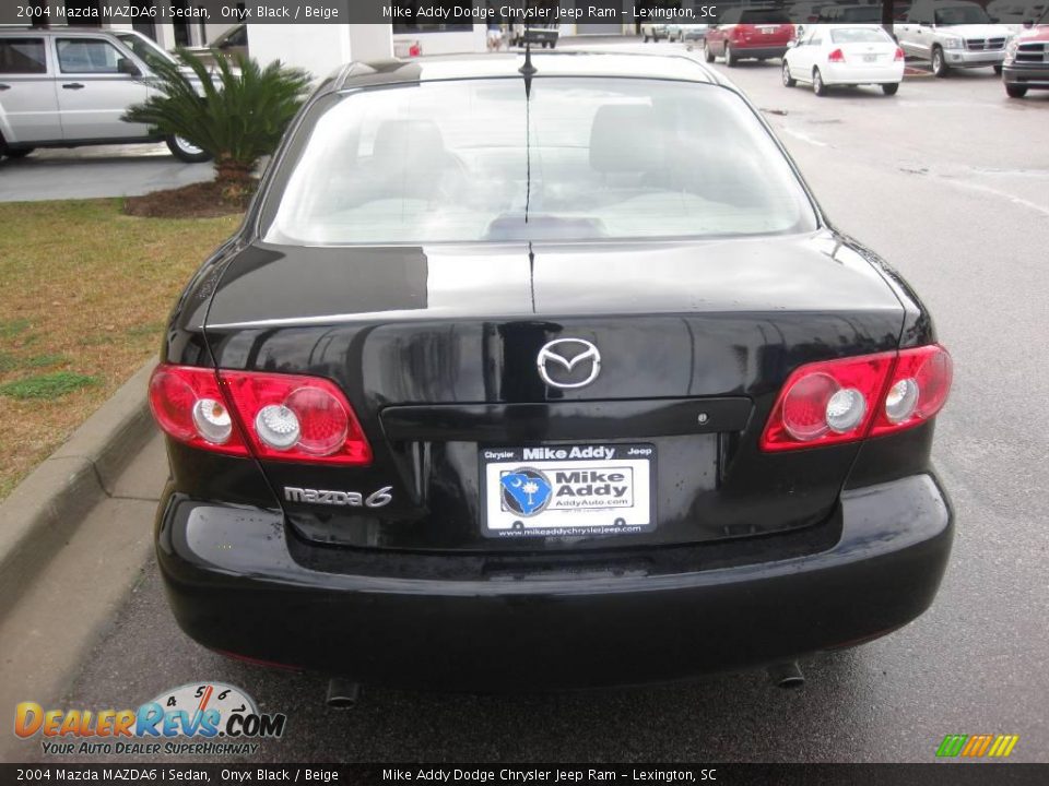 2004 Mazda MAZDA6 i Sedan Onyx Black / Beige Photo #4