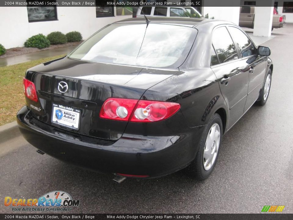 2004 Mazda MAZDA6 i Sedan Onyx Black / Beige Photo #5