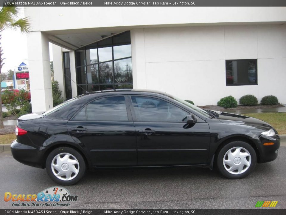 2004 Mazda MAZDA6 i Sedan Onyx Black / Beige Photo #6