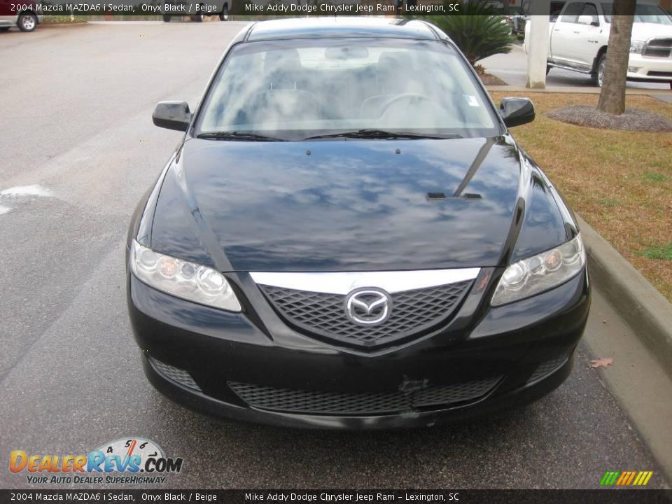 2004 Mazda MAZDA6 i Sedan Onyx Black / Beige Photo #8