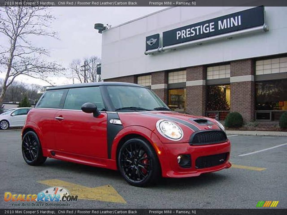2010 Mini Cooper S Hardtop Chili Red / Rooster Red Leather/Carbon Black Photo #1