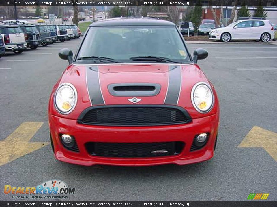 2010 Mini Cooper S Hardtop Chili Red / Rooster Red Leather/Carbon Black Photo #13