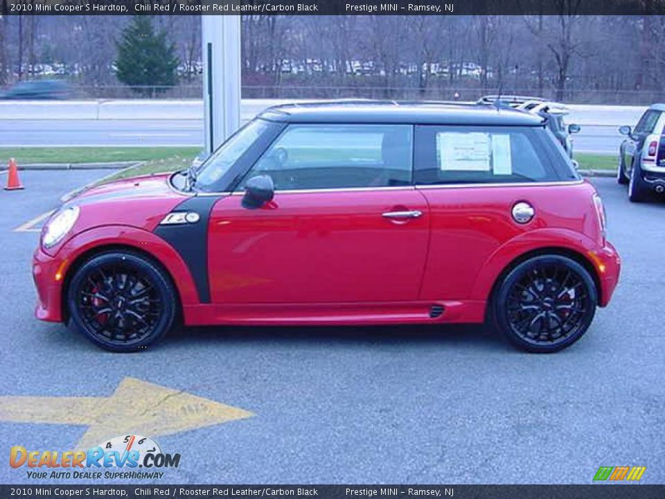 2010 Mini Cooper S Hardtop Chili Red / Rooster Red Leather/Carbon Black Photo #16