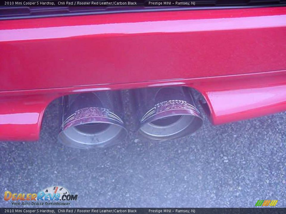 2010 Mini Cooper S Hardtop Chili Red / Rooster Red Leather/Carbon Black Photo #24