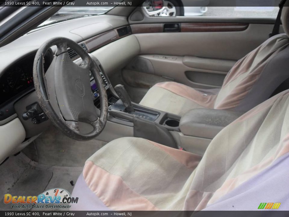 1993 Lexus SC 400 Pearl White / Gray Photo #8