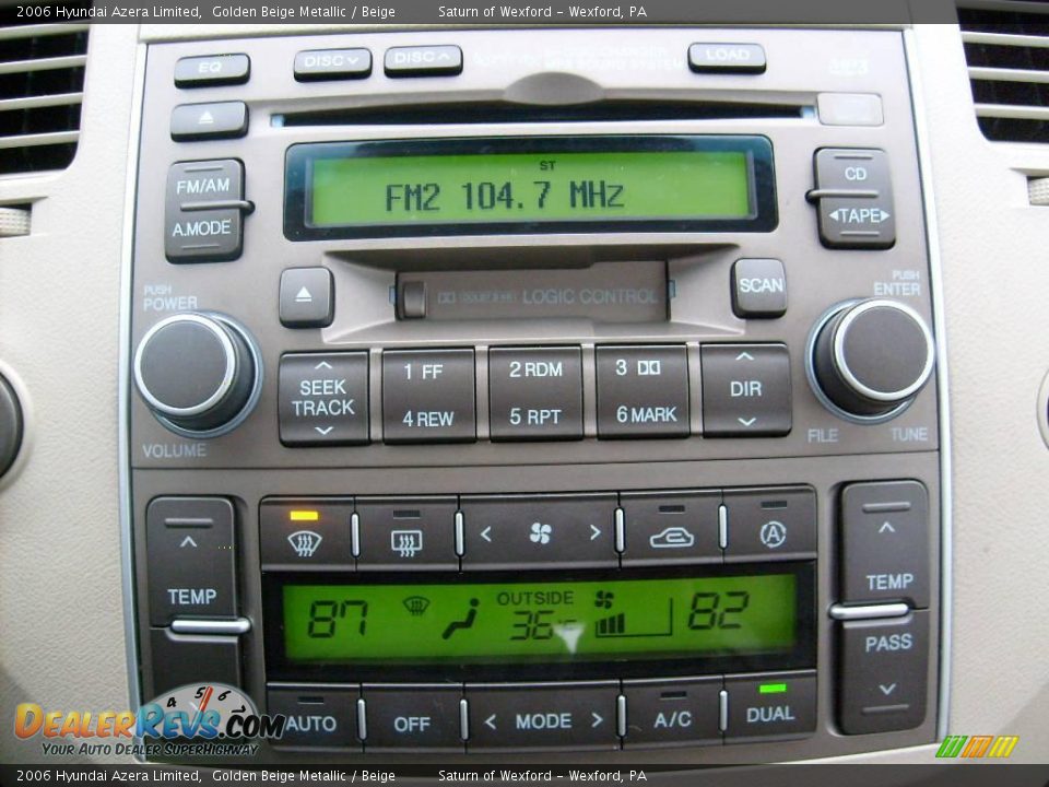 2006 Hyundai Azera Limited Golden Beige Metallic / Beige Photo #19