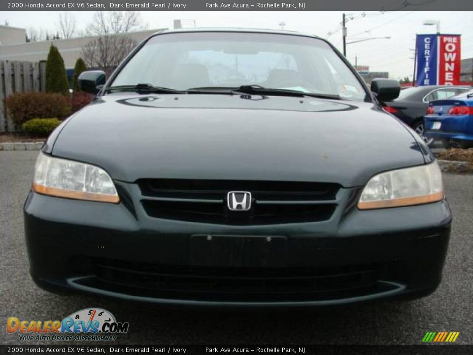 2000 Honda Accord EX V6 Sedan Dark Emerald Pearl / Ivory Photo #2