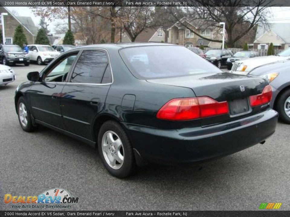 2000 Honda Accord EX V6 Sedan Dark Emerald Pearl / Ivory Photo #4