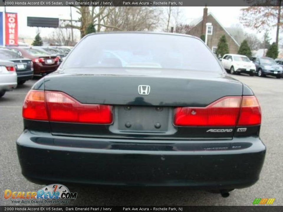 2000 Honda Accord EX V6 Sedan Dark Emerald Pearl / Ivory Photo #5