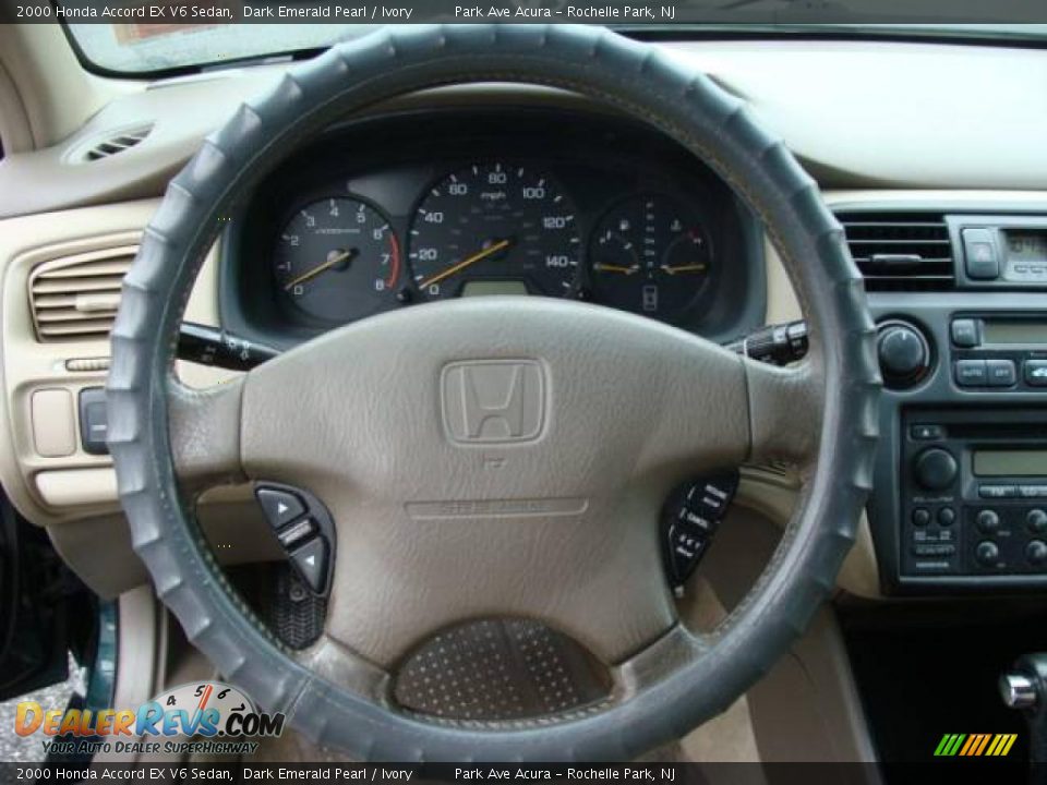 2000 Honda Accord EX V6 Sedan Dark Emerald Pearl / Ivory Photo #10