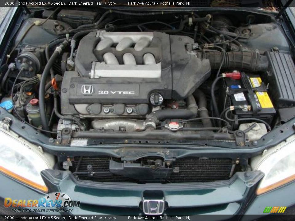 2000 Honda Accord EX V6 Sedan Dark Emerald Pearl / Ivory Photo #22