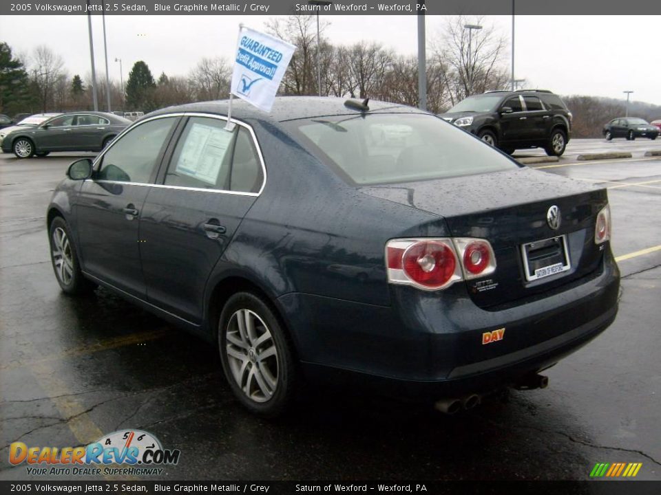 2005 Volkswagen Jetta 2.5 Sedan Blue Graphite Metallic / Grey Photo #2