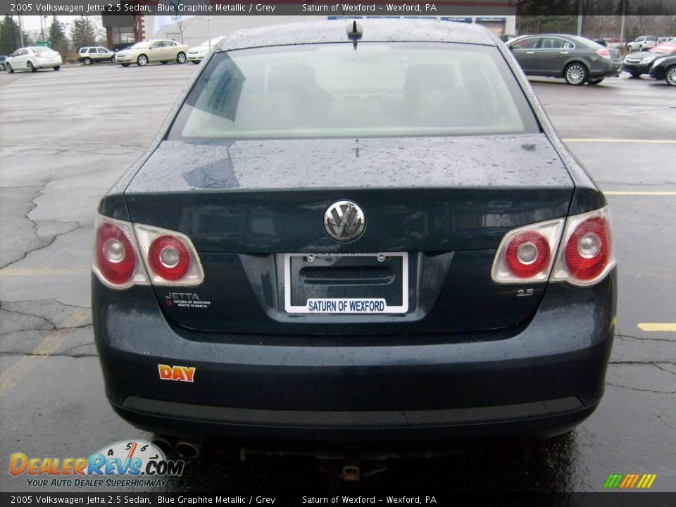 2005 Volkswagen Jetta 2.5 Sedan Blue Graphite Metallic / Grey Photo #3