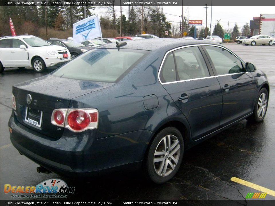 2005 Volkswagen Jetta 2.5 Sedan Blue Graphite Metallic / Grey Photo #4