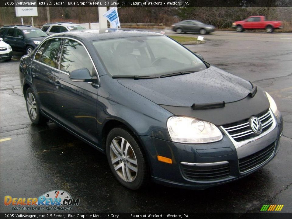 2005 Volkswagen Jetta 2.5 Sedan Blue Graphite Metallic / Grey Photo #6