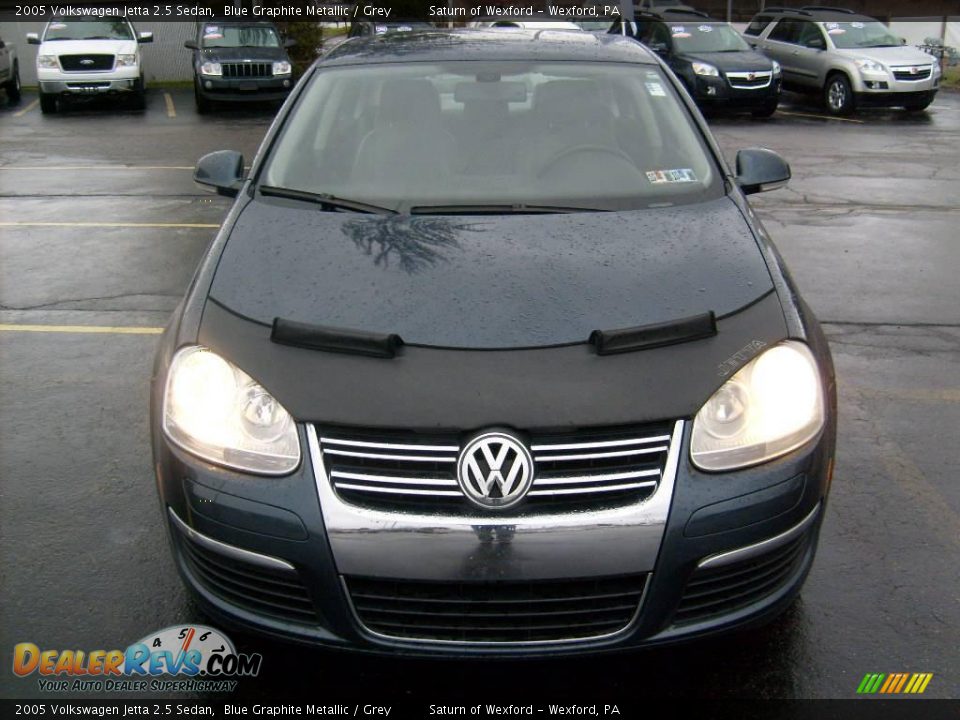 2005 Volkswagen Jetta 2.5 Sedan Blue Graphite Metallic / Grey Photo #7