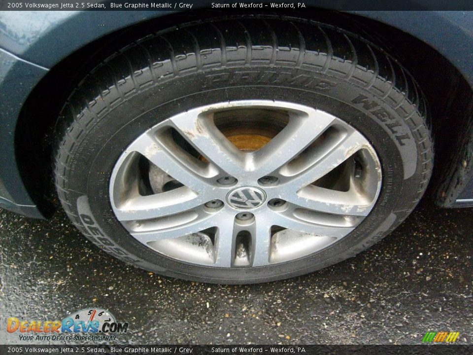 2005 Volkswagen Jetta 2.5 Sedan Blue Graphite Metallic / Grey Photo #9