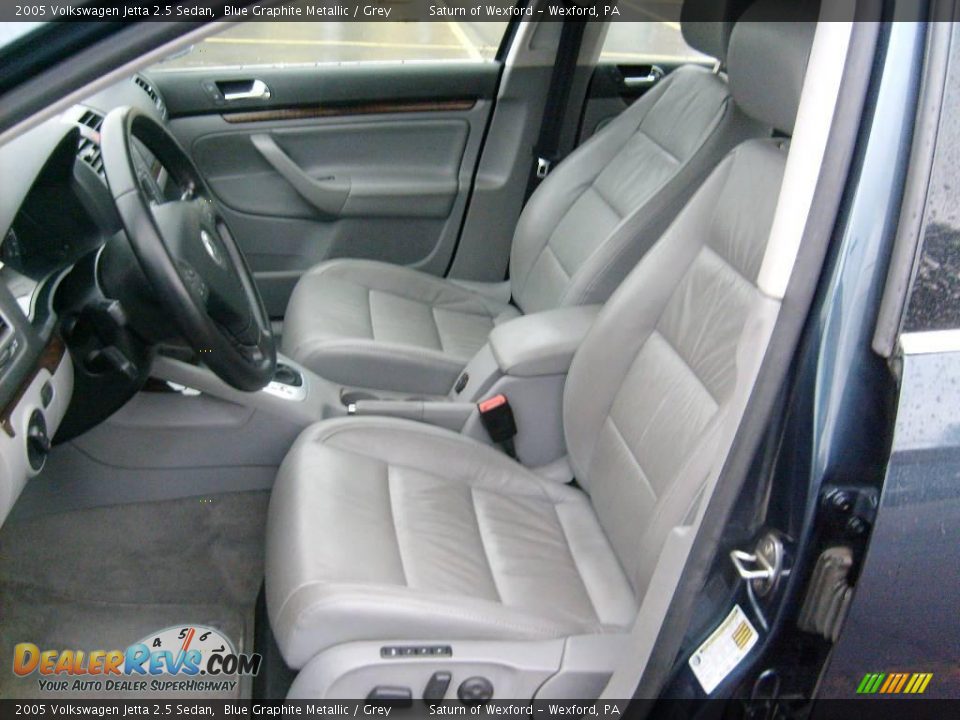 2005 Volkswagen Jetta 2.5 Sedan Blue Graphite Metallic / Grey Photo #10