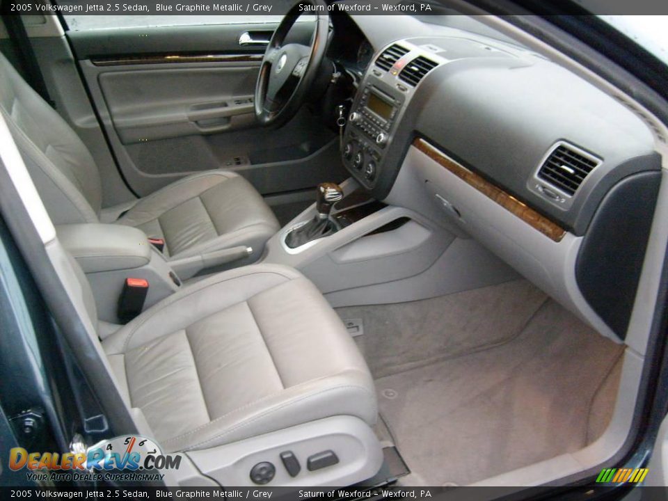 2005 Volkswagen Jetta 2.5 Sedan Blue Graphite Metallic / Grey Photo #17