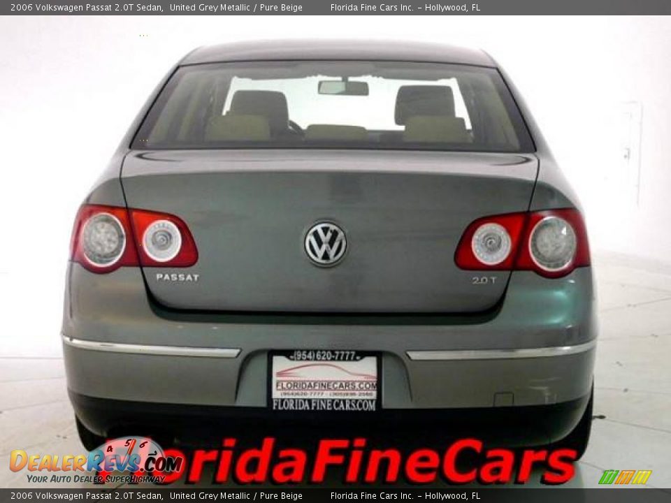 2006 Volkswagen Passat 2.0T Sedan United Grey Metallic / Pure Beige Photo #6
