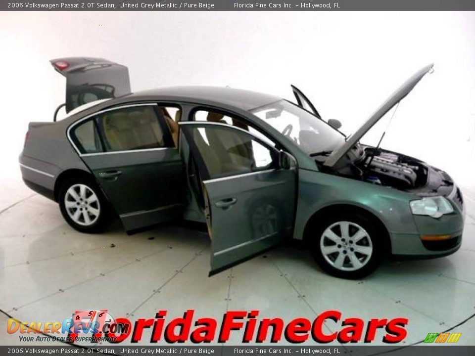 2006 Volkswagen Passat 2.0T Sedan United Grey Metallic / Pure Beige Photo #7