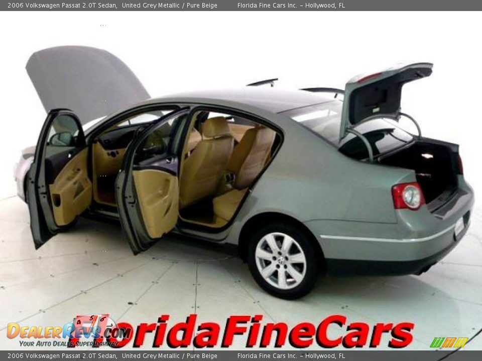 2006 Volkswagen Passat 2.0T Sedan United Grey Metallic / Pure Beige Photo #8
