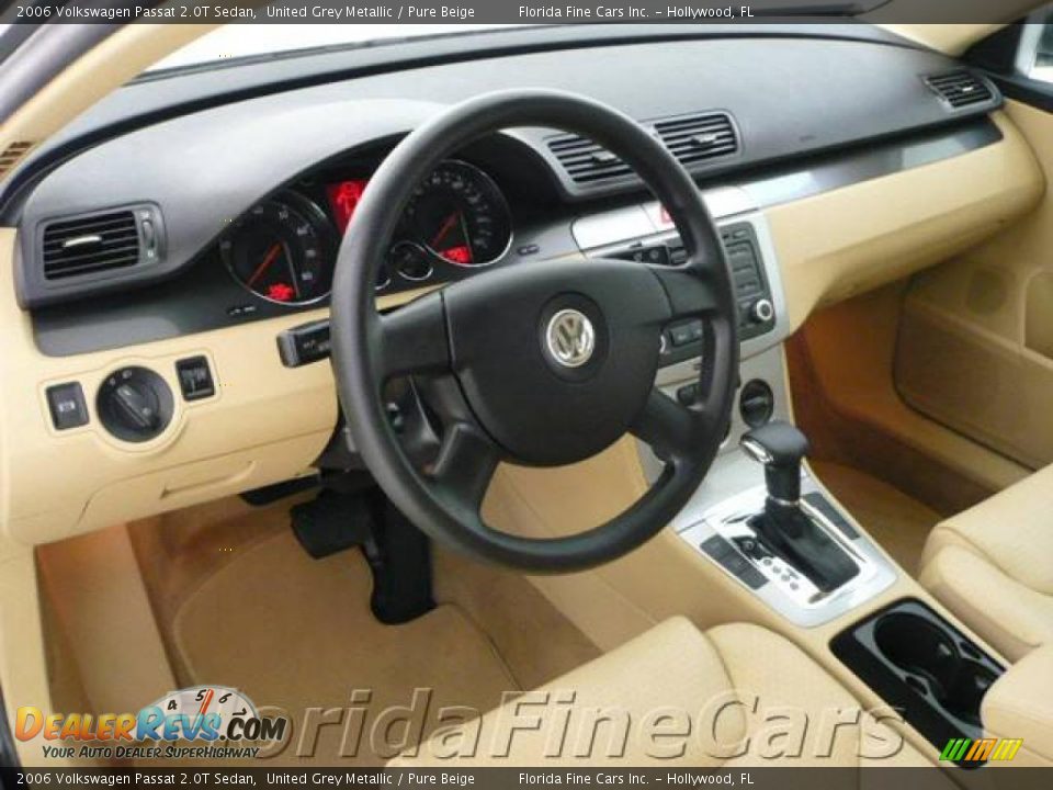 2006 Volkswagen Passat 2.0T Sedan United Grey Metallic / Pure Beige Photo #12