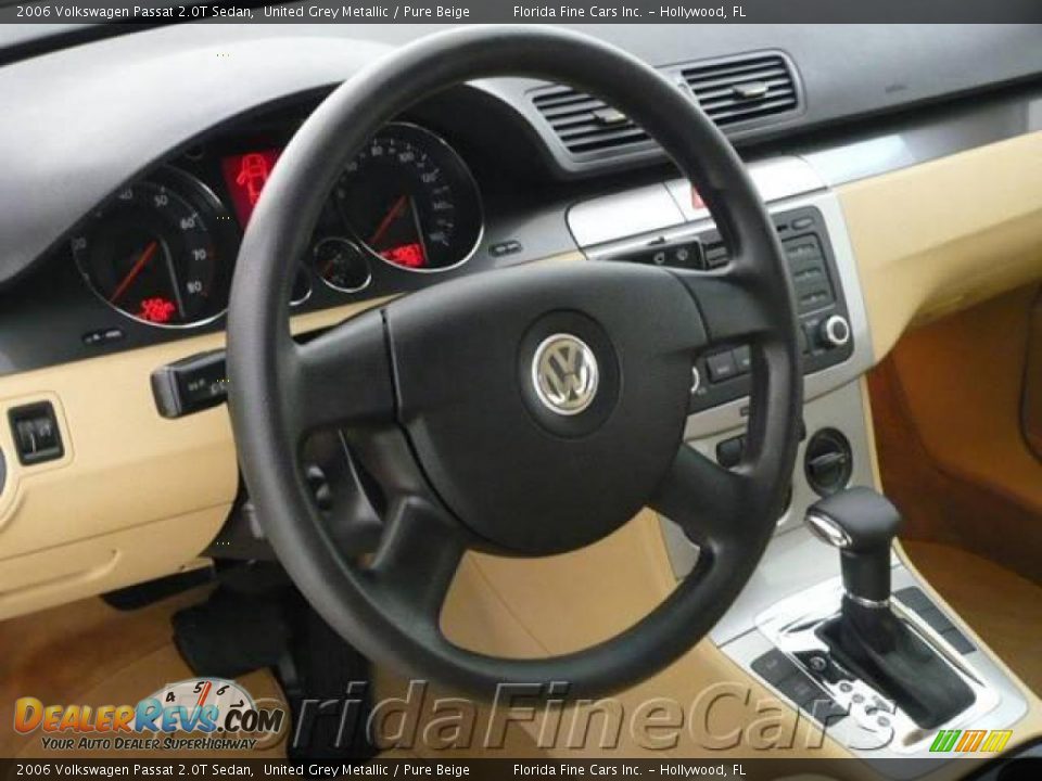2006 Volkswagen Passat 2.0T Sedan United Grey Metallic / Pure Beige Photo #16