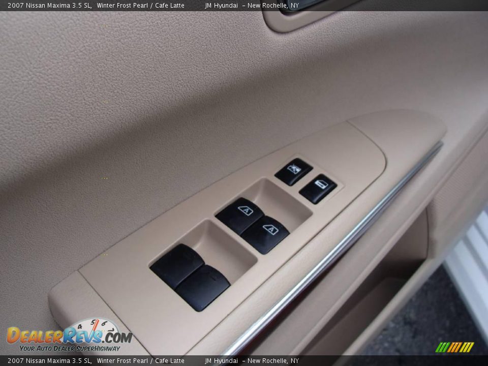 2007 Nissan Maxima 3.5 SL Winter Frost Pearl / Cafe Latte Photo #10