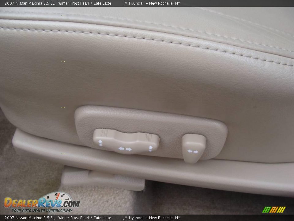2007 Nissan Maxima 3.5 SL Winter Frost Pearl / Cafe Latte Photo #12