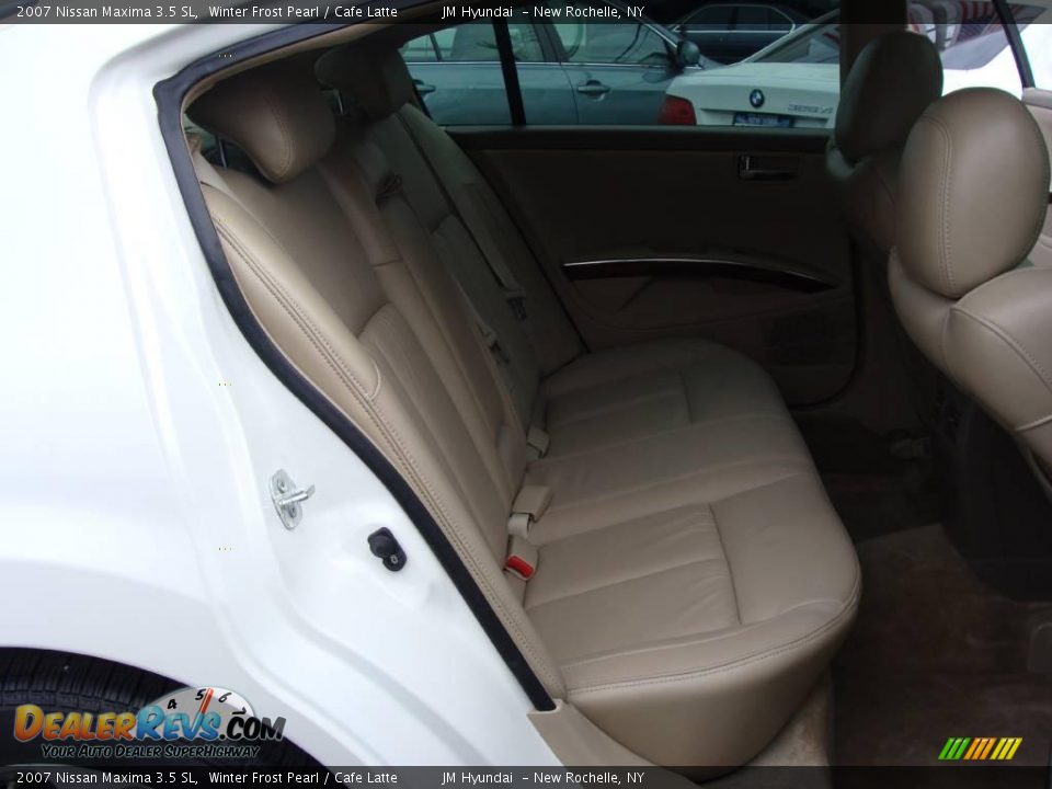 2007 Nissan Maxima 3.5 SL Winter Frost Pearl / Cafe Latte Photo #16