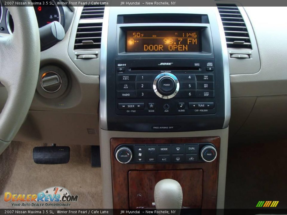 2007 Nissan Maxima 3.5 SL Winter Frost Pearl / Cafe Latte Photo #20