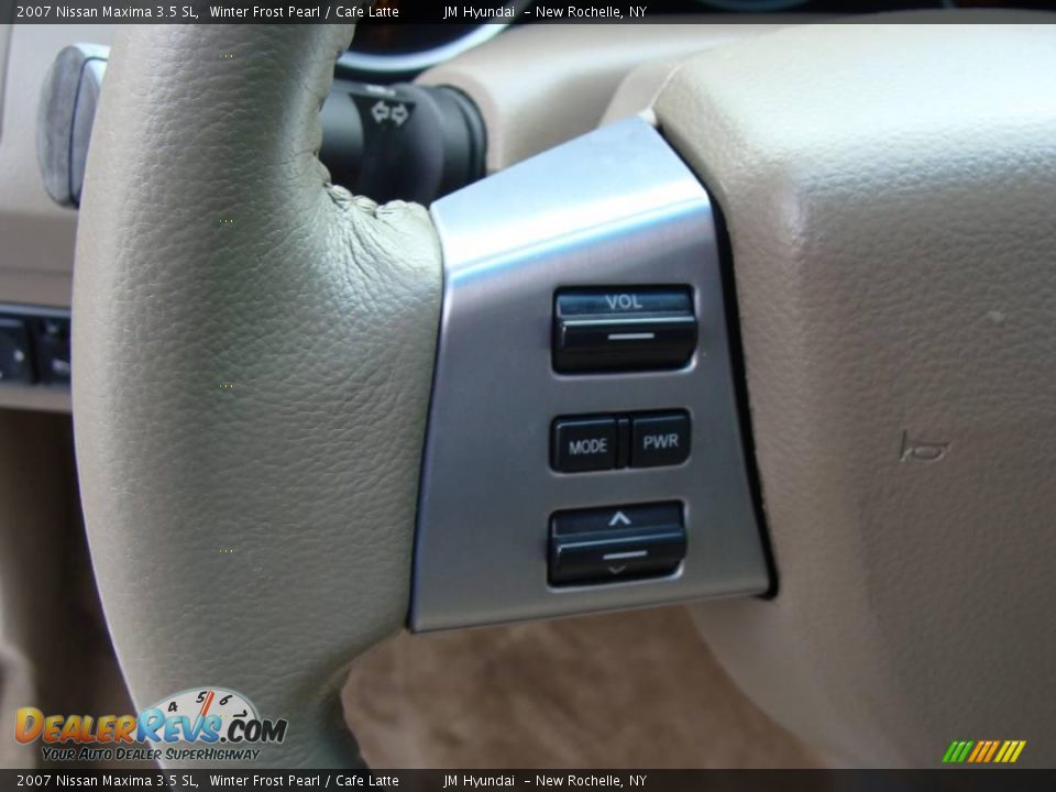 2007 Nissan Maxima 3.5 SL Winter Frost Pearl / Cafe Latte Photo #23