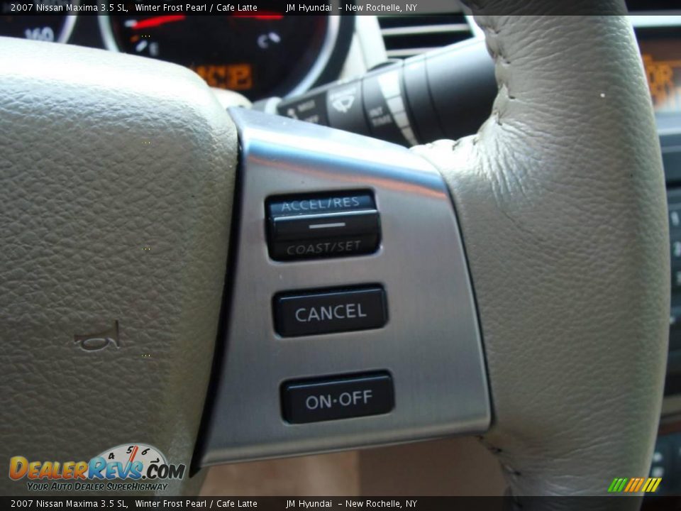 2007 Nissan Maxima 3.5 SL Winter Frost Pearl / Cafe Latte Photo #24