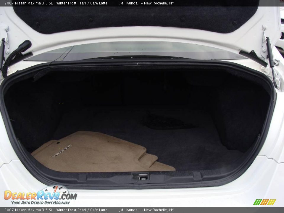 2007 Nissan Maxima 3.5 SL Winter Frost Pearl / Cafe Latte Photo #26