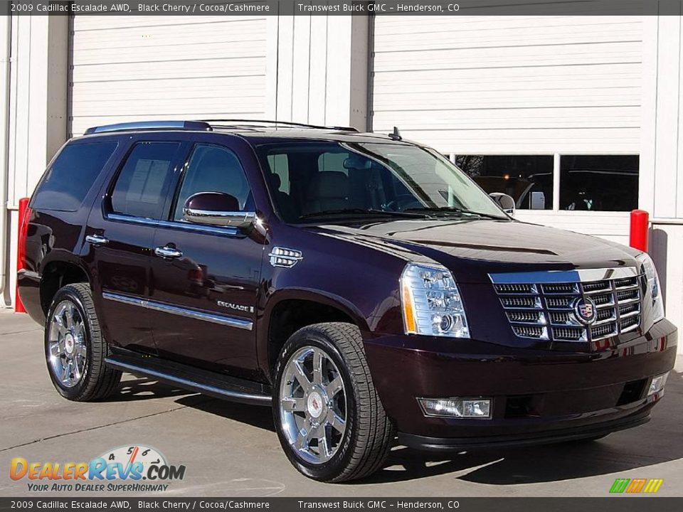 2009 Cadillac Escalade AWD Black Cherry / Cocoa/Cashmere Photo #1