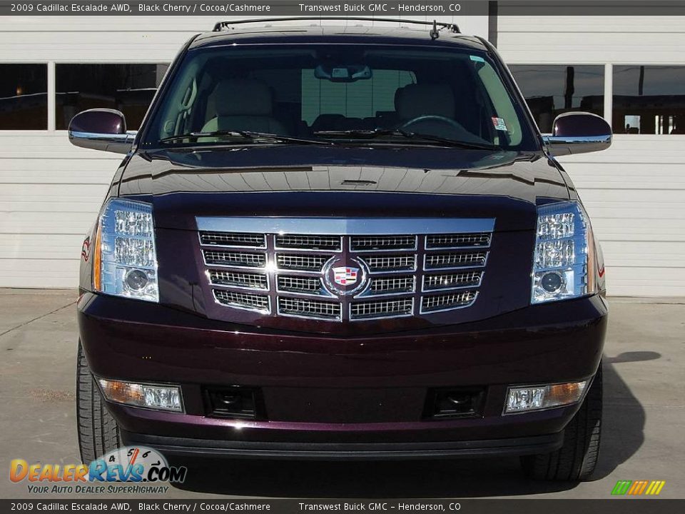 2009 Cadillac Escalade AWD Black Cherry / Cocoa/Cashmere Photo #2