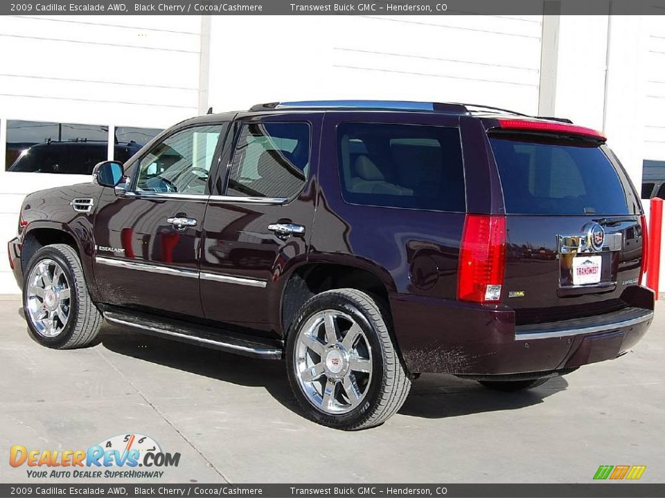 2009 Cadillac Escalade AWD Black Cherry / Cocoa/Cashmere Photo #5