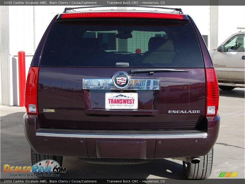 2009 Cadillac Escalade AWD Black Cherry / Cocoa/Cashmere Photo #6