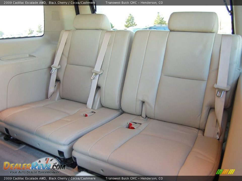 2009 Cadillac Escalade AWD Black Cherry / Cocoa/Cashmere Photo #14