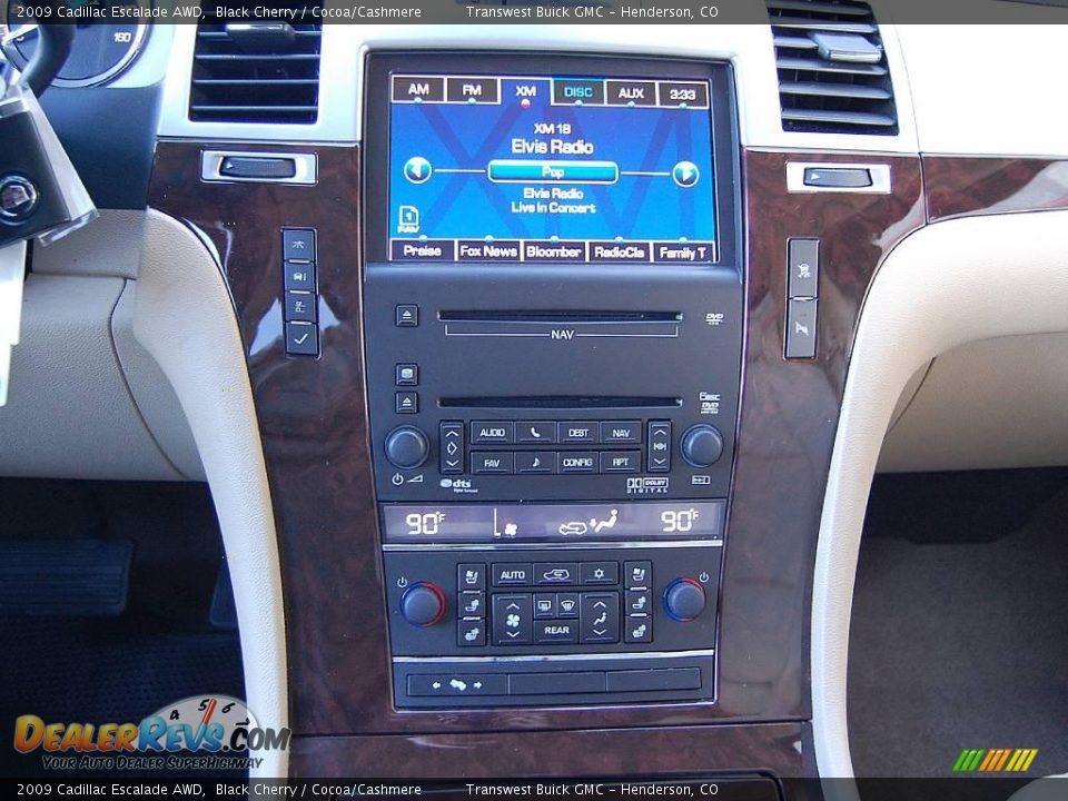 2009 Cadillac Escalade AWD Black Cherry / Cocoa/Cashmere Photo #19