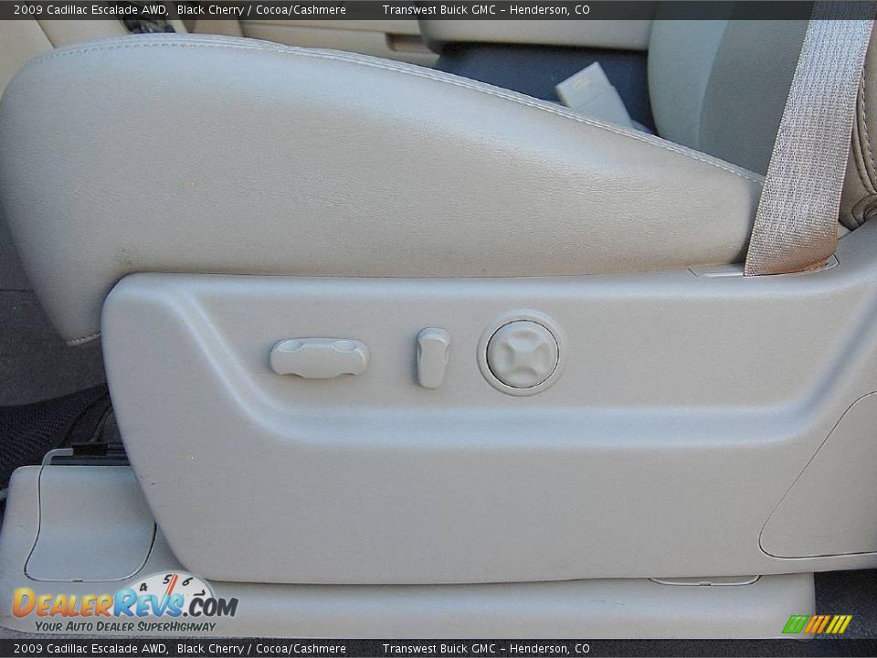 2009 Cadillac Escalade AWD Black Cherry / Cocoa/Cashmere Photo #30