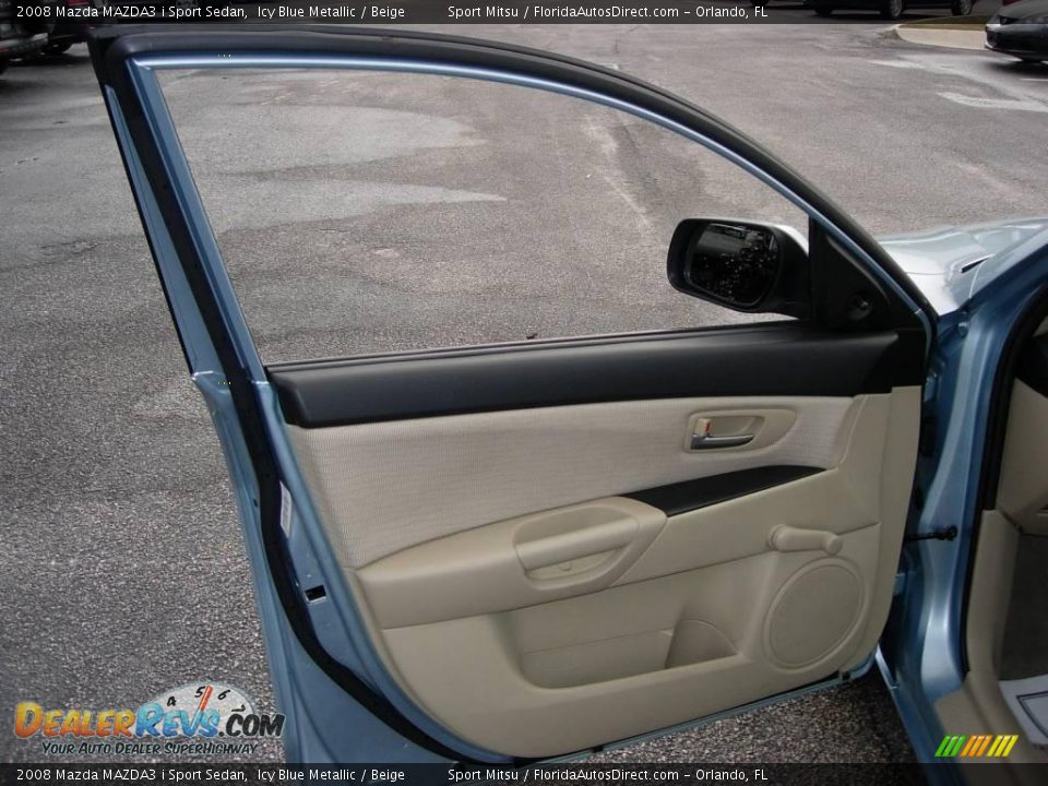 2008 Mazda MAZDA3 i Sport Sedan Icy Blue Metallic / Beige Photo #8