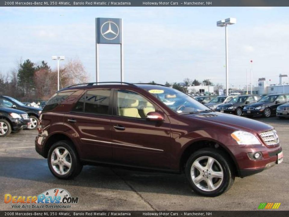 2008 Mercedes-Benz ML 350 4Matic Barolo Red Metallic / Macadamia Photo #4