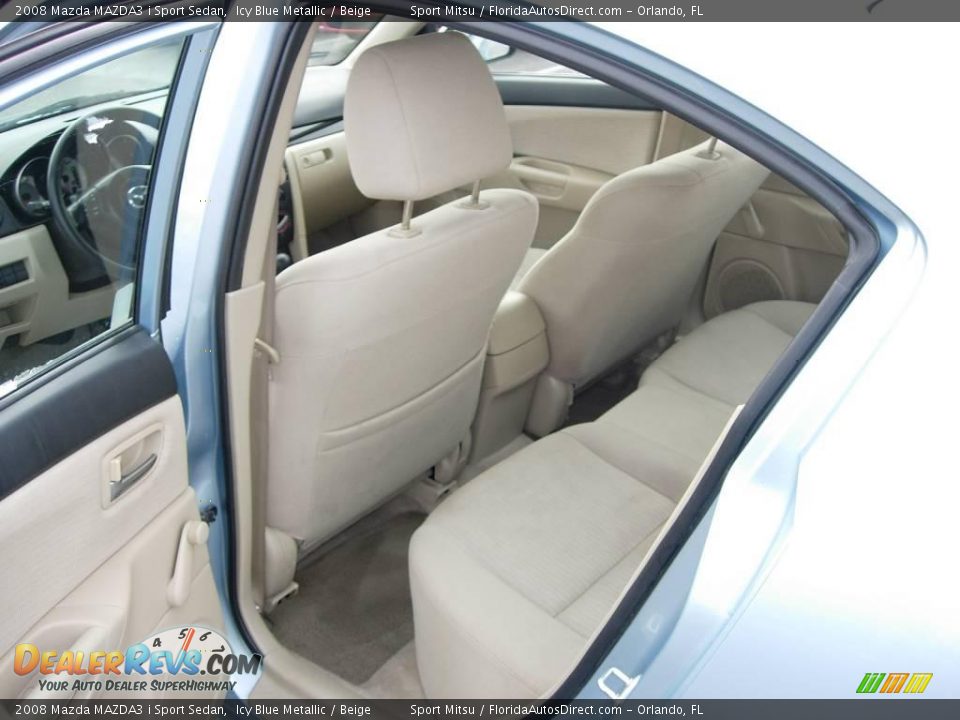 2008 Mazda MAZDA3 i Sport Sedan Icy Blue Metallic / Beige Photo #9