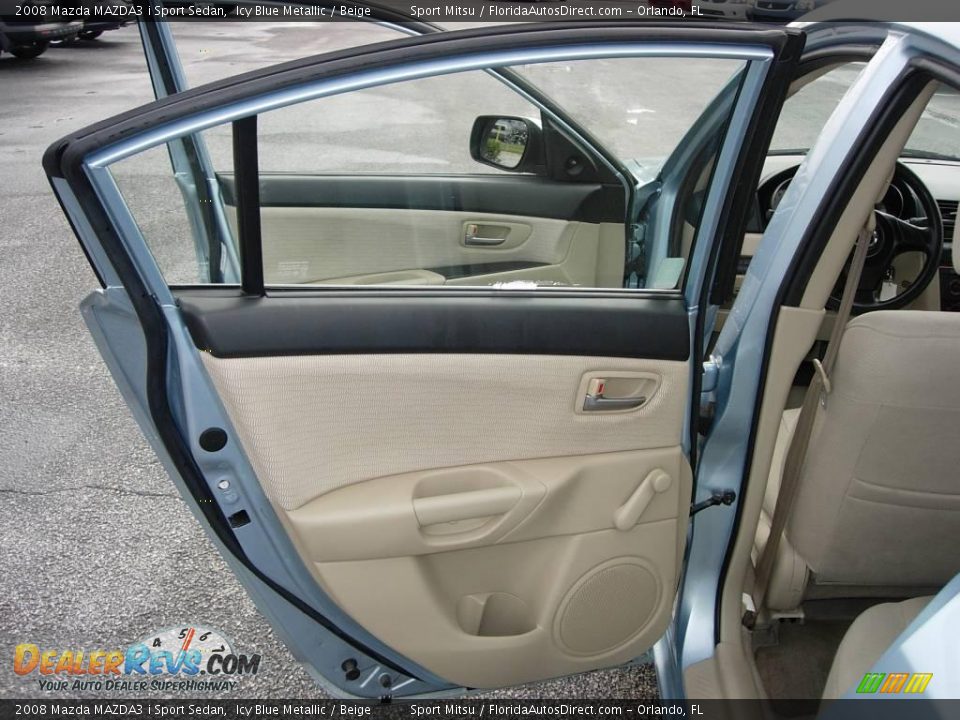 2008 Mazda MAZDA3 i Sport Sedan Icy Blue Metallic / Beige Photo #10